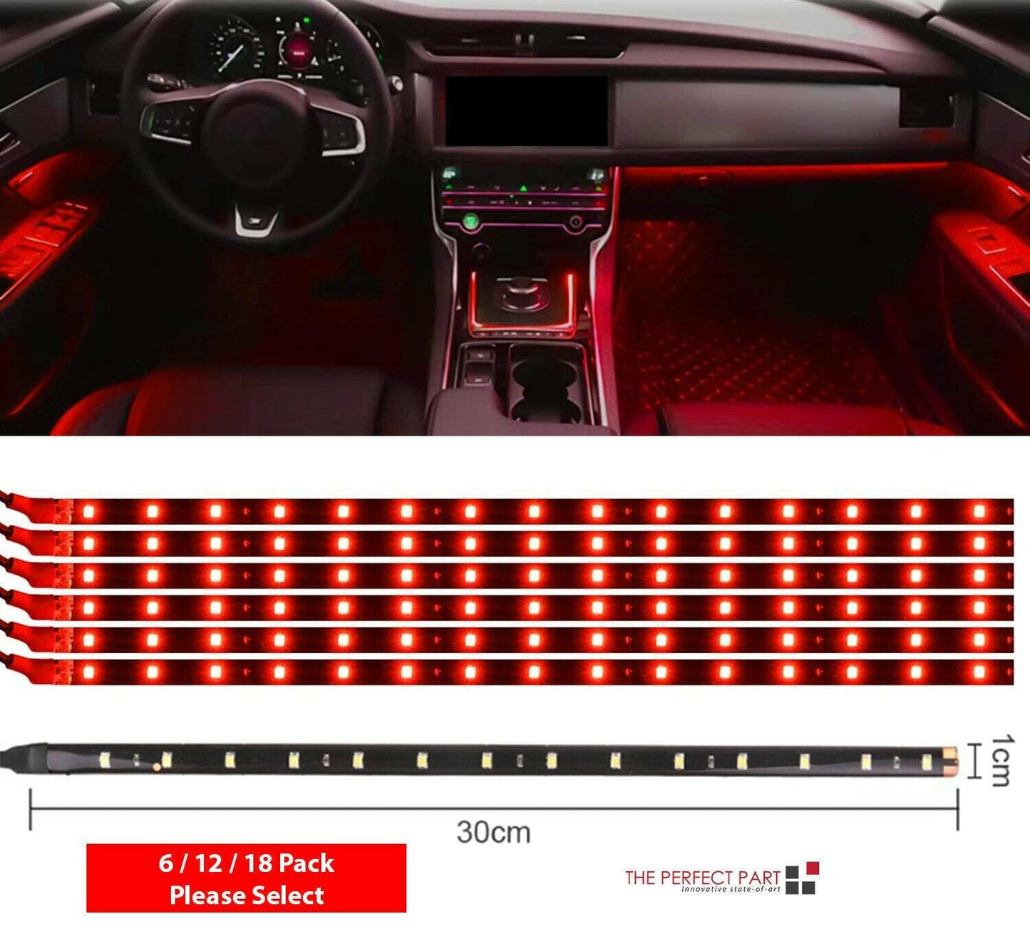 Waterproof 12V LED Strip Underbody Light – Car Motorcycle 18-Pack - GoTypical