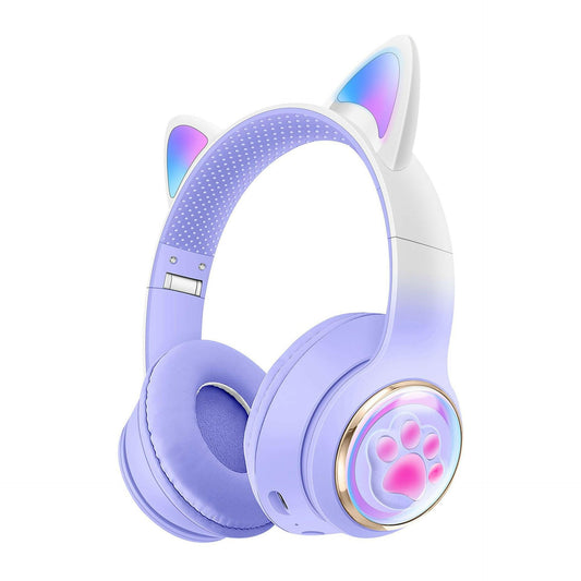 . Bluetooth Earphones – Luminous Cat Ears Gaming Wireless Headset - GoTypical