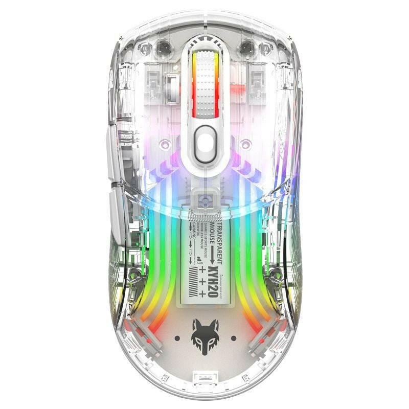 . RGB Mechanical Gaming Mouse – Transparent Wireless Bluetooth Silent - GoTypical