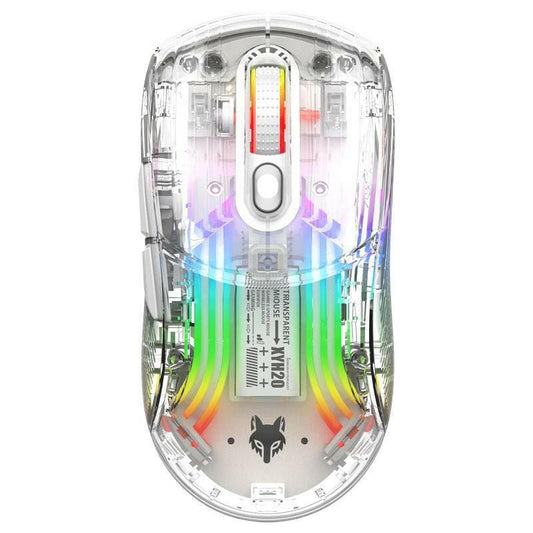. RGB Mechanical Gaming Mouse – Transparent Wireless Bluetooth Silent - GoTypical