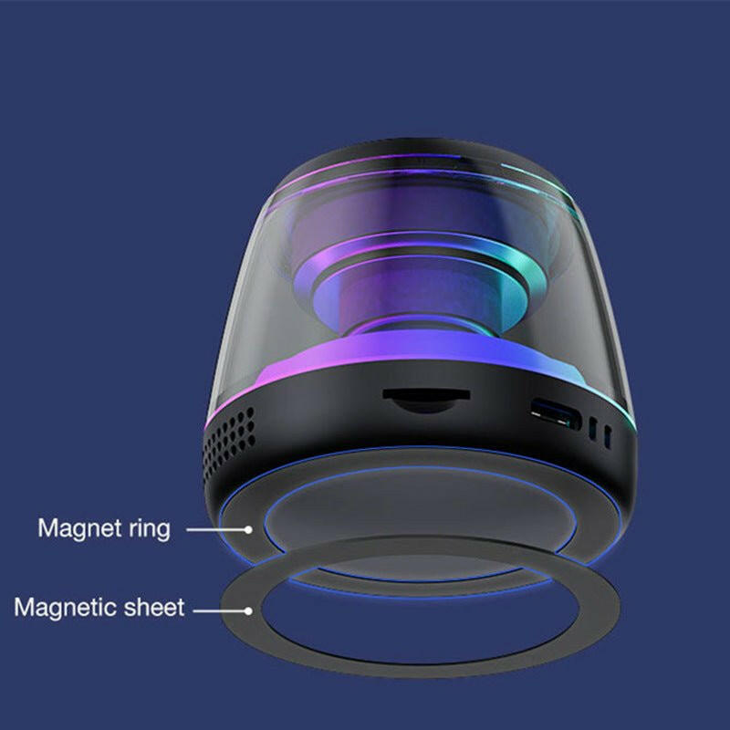 . Bluetooth Speaker – Portable Magnetic Phone Holder with RGB Light - GoTypical