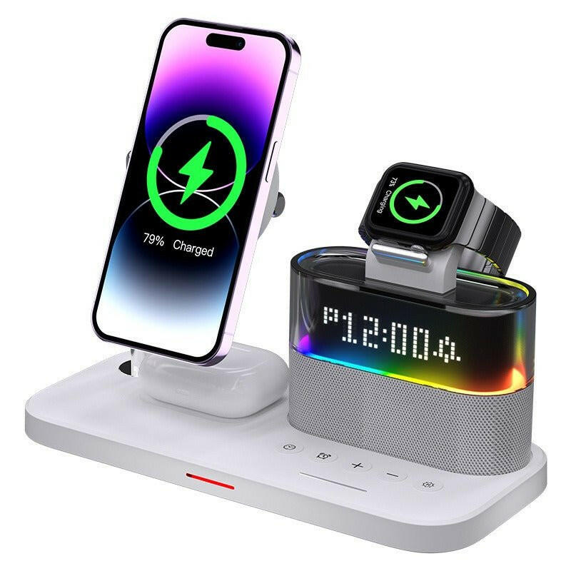 Magnetic 3-in-1 Wireless Charger with Clock – iPhone Apple Watch AirPods - GoTypical