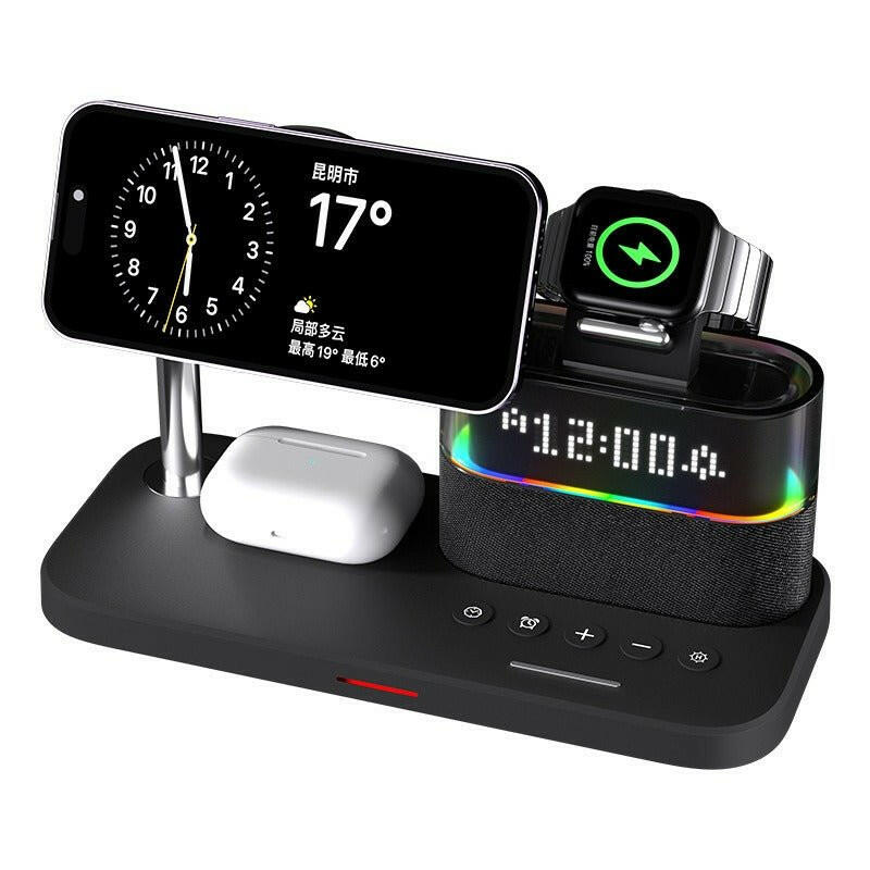 Magnetic 3-in-1 Wireless Charger with Clock – iPhone Apple Watch AirPods - GoTypical
