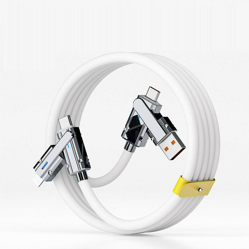 4-in-1 Fast Charging Cable – Apple 15 & Type-C Universal Multi-Device - GoTypical