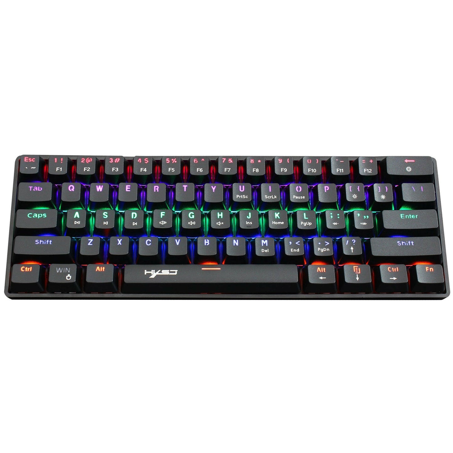 . Mechanical Keyboard 61 Keys Wired RGB Blue Axis Type-C - GoTypical