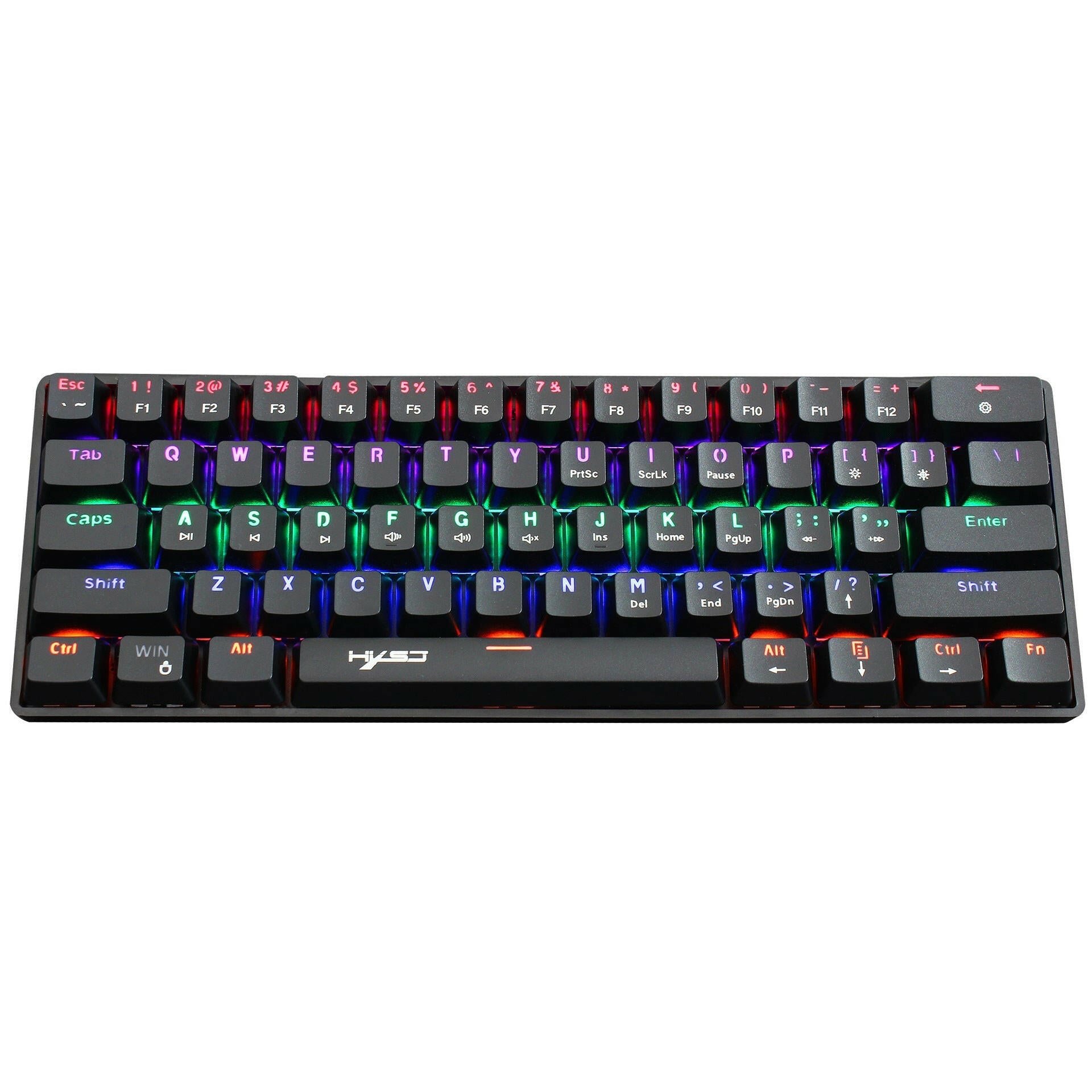 . Mechanical Keyboard 61 Keys Wired RGB Blue Axis Type-C - GoTypical