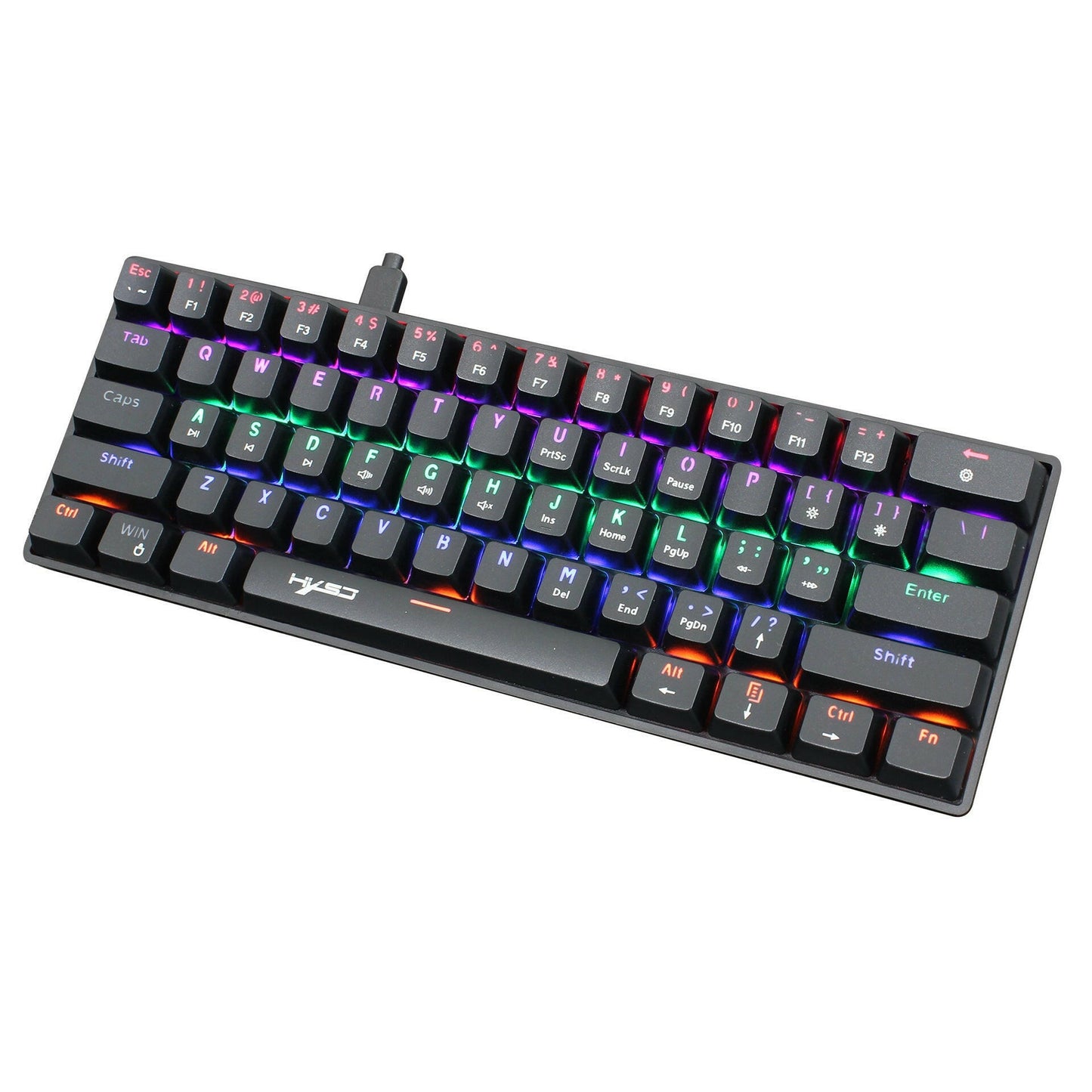 . Mechanical Keyboard 61 Keys Wired RGB Blue Axis Type-C - GoTypical