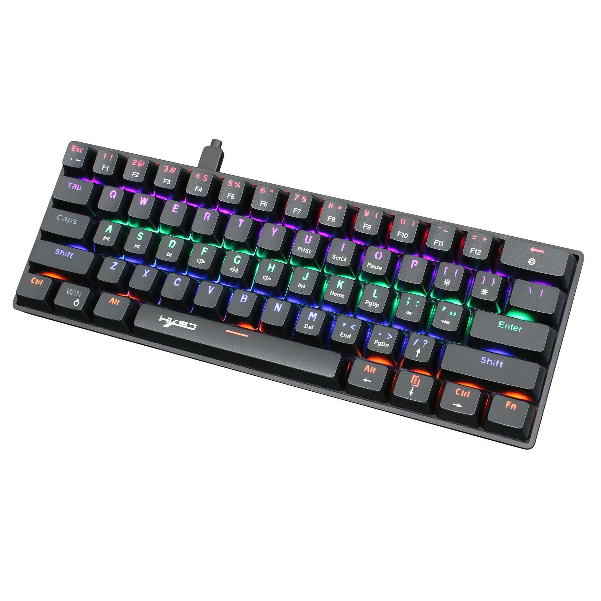 . Mechanical Keyboard 61 Keys Wired RGB Blue Axis Type-C - GoTypical