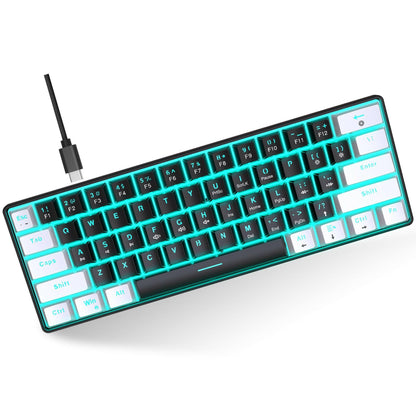 . Mechanical Keyboard – 61 Key Dual Color ABS Keycaps Ice Blue Backlit - GoTypical