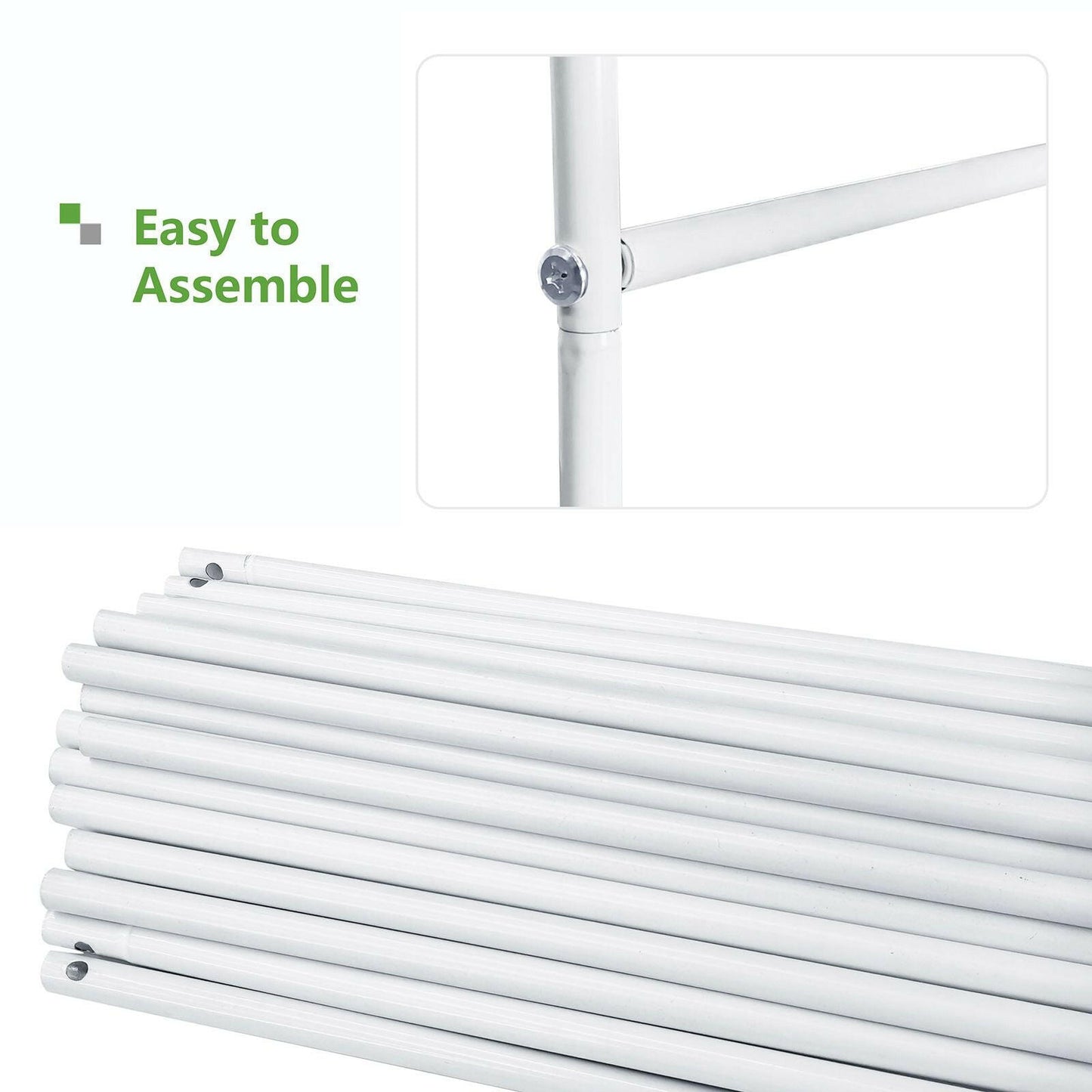 Metal Garden Arch Trellis – Adjustable White Arbor for Climbing Plants - GoTypical