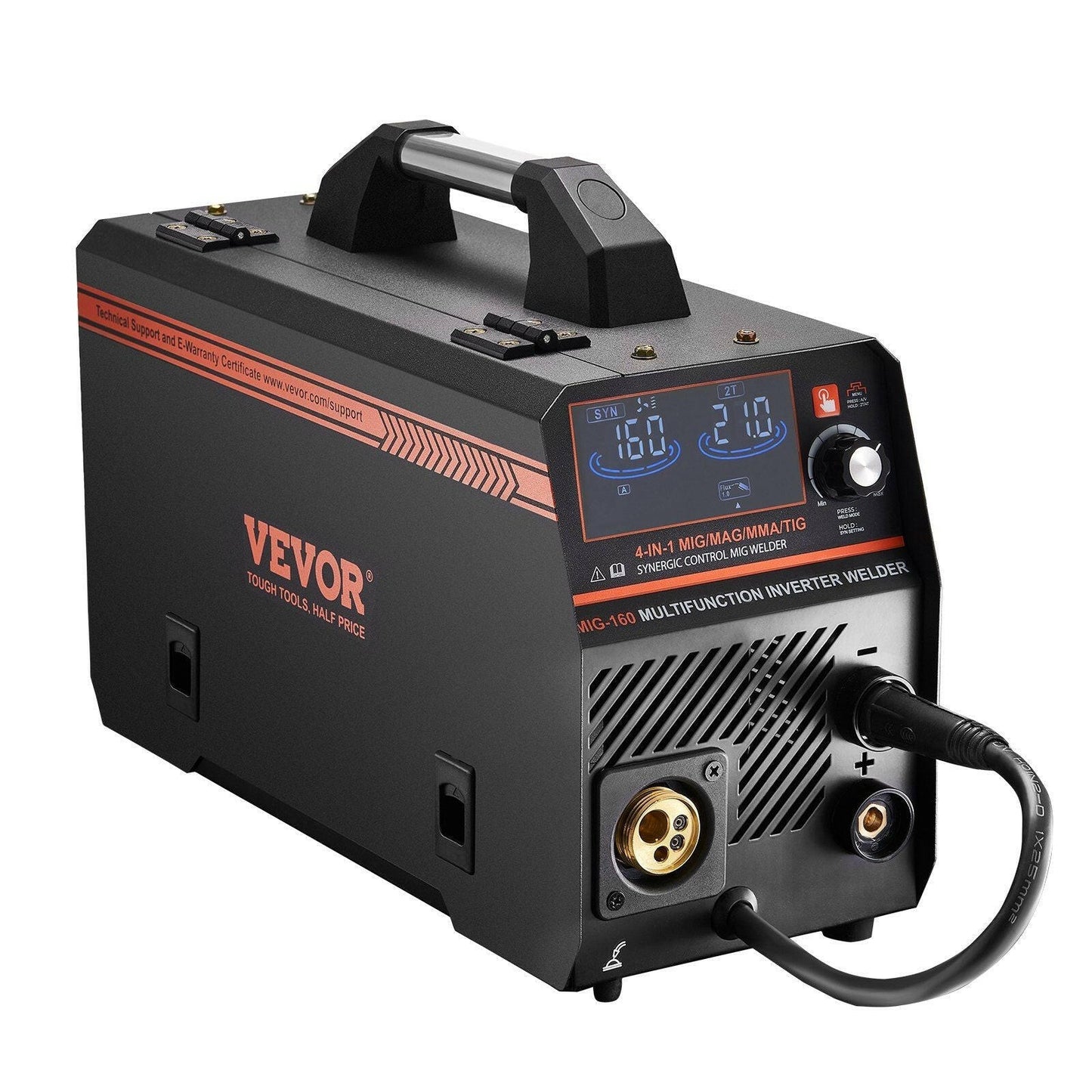 . 160Amp 4-in-1 MIG Welder – Dual Voltage, LCD Display - GoTypical