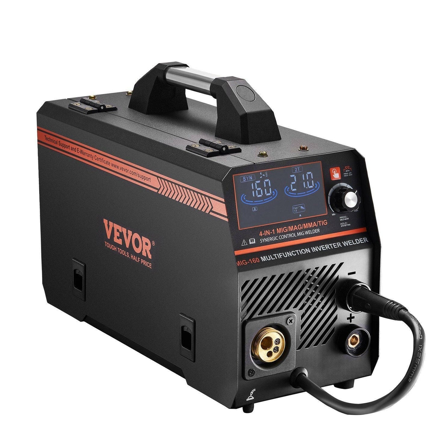 . 160Amp 4-in-1 MIG Welder – Dual Voltage, LCD Display - GoTypical