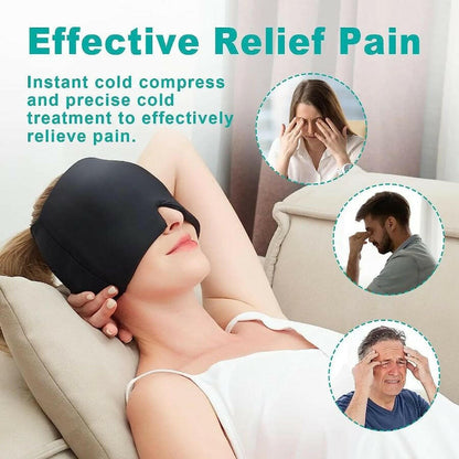 . Gel Hot Cold Therapy Ice Cap – 360° Head Massager Eye Mask - GoTypical