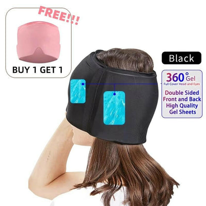 . Gel Hot Cold Therapy Ice Cap – 360° Head Massager Eye Mask - GoTypical