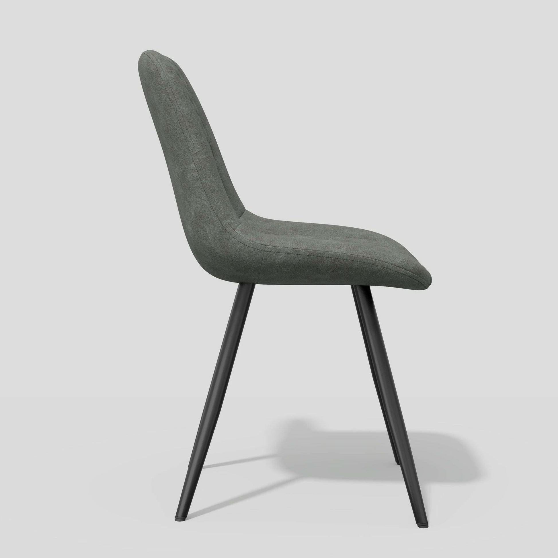 Modern Bar Stools Set of 2 - PU Leather Dining Chairs - GoTypical