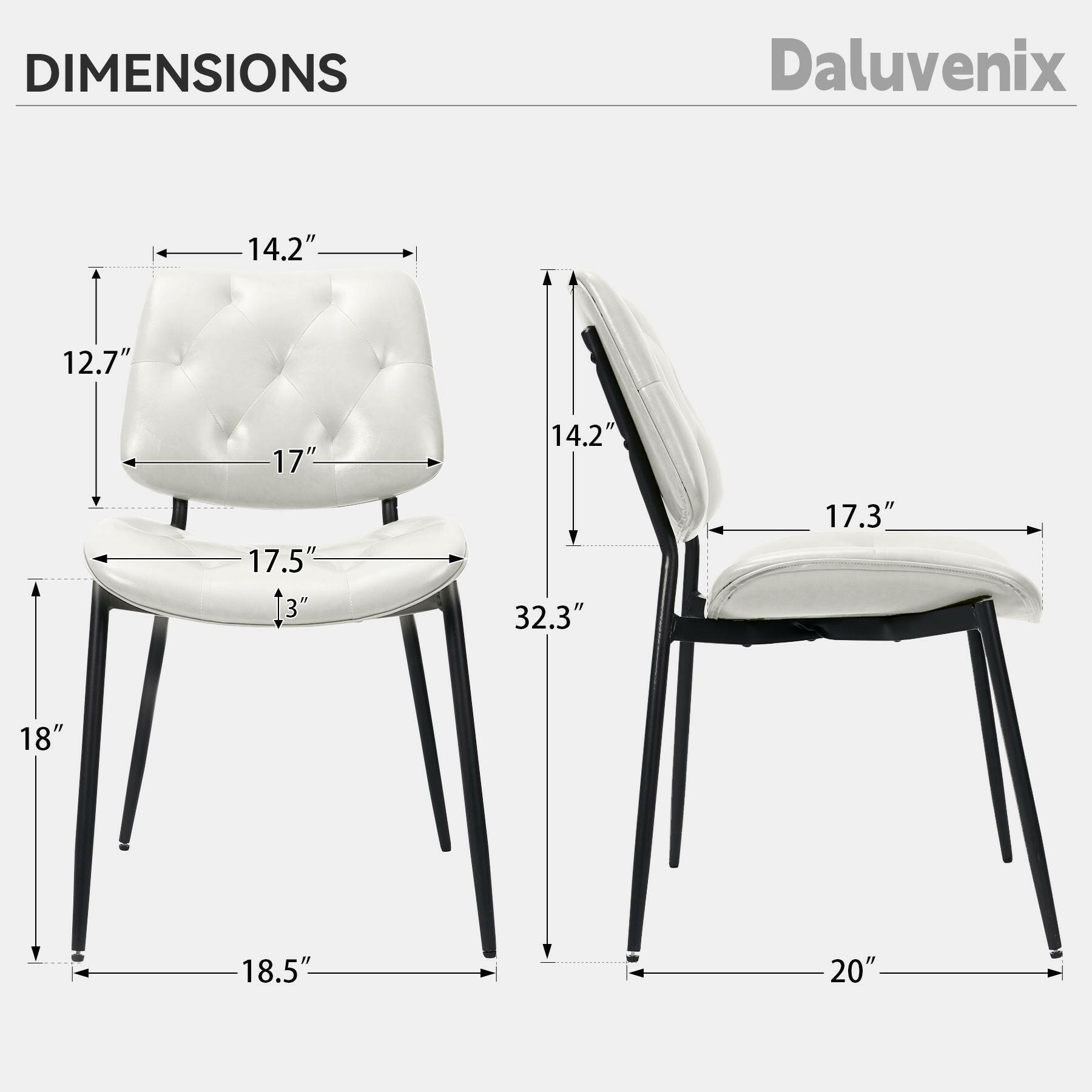 Modern Faux Leather Dining Chair - Ergonomic Design - GoTypical