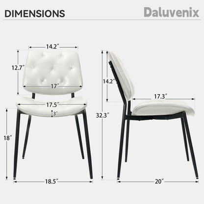 Modern Faux Leather Dining Chair - Ergonomic Design - GoTypical