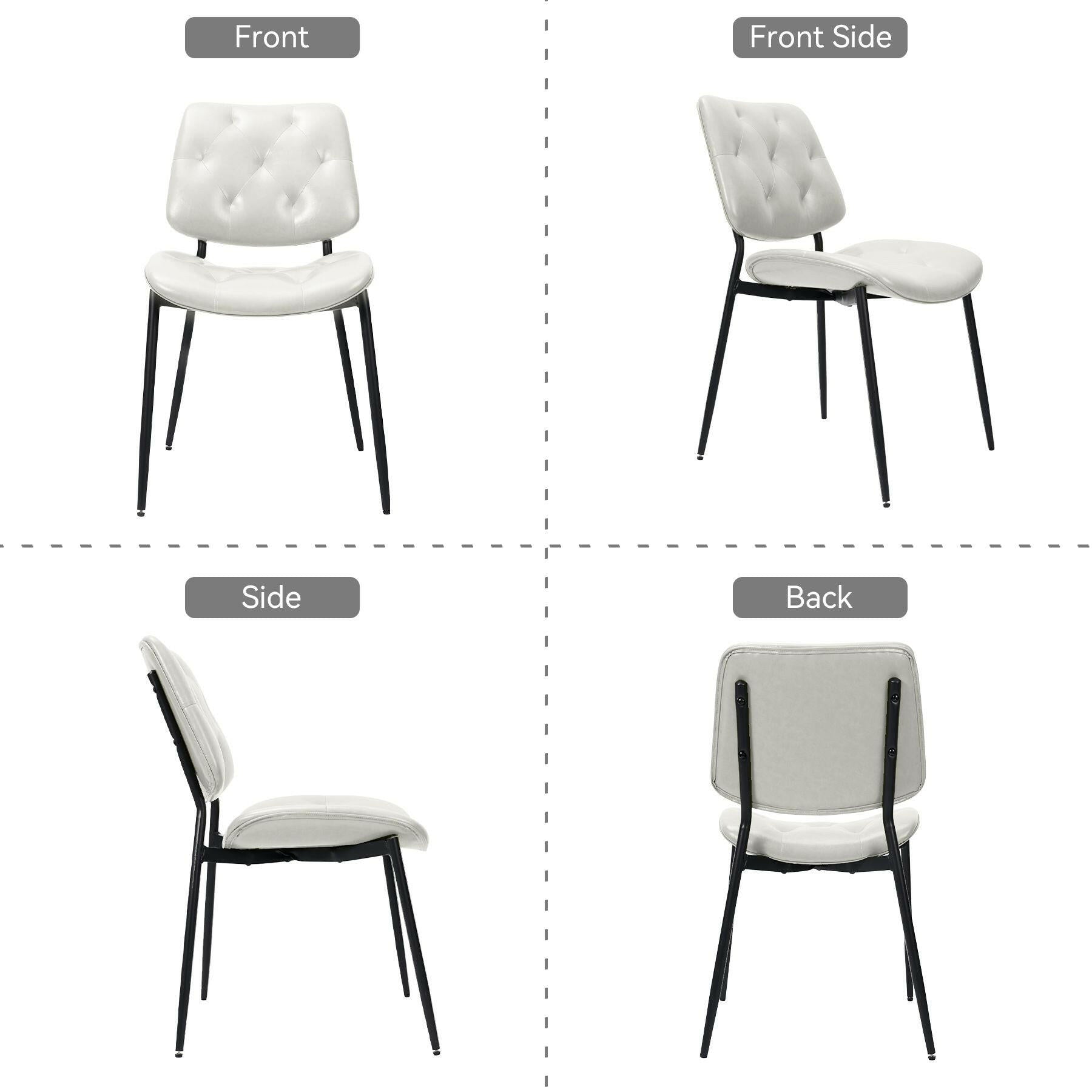 Modern Faux Leather Dining Chair - Ergonomic Design - GoTypical