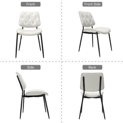 Modern Faux Leather Dining Chair - Ergonomic Design - GoTypical