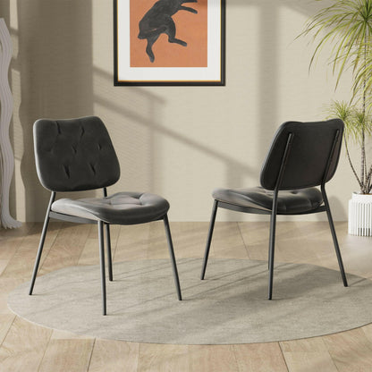 Modern Faux Leather Dining Chair - Ergonomic Design - GoTypical