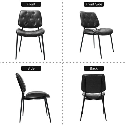 Modern Faux Leather Dining Chair - Ergonomic Design - GoTypical