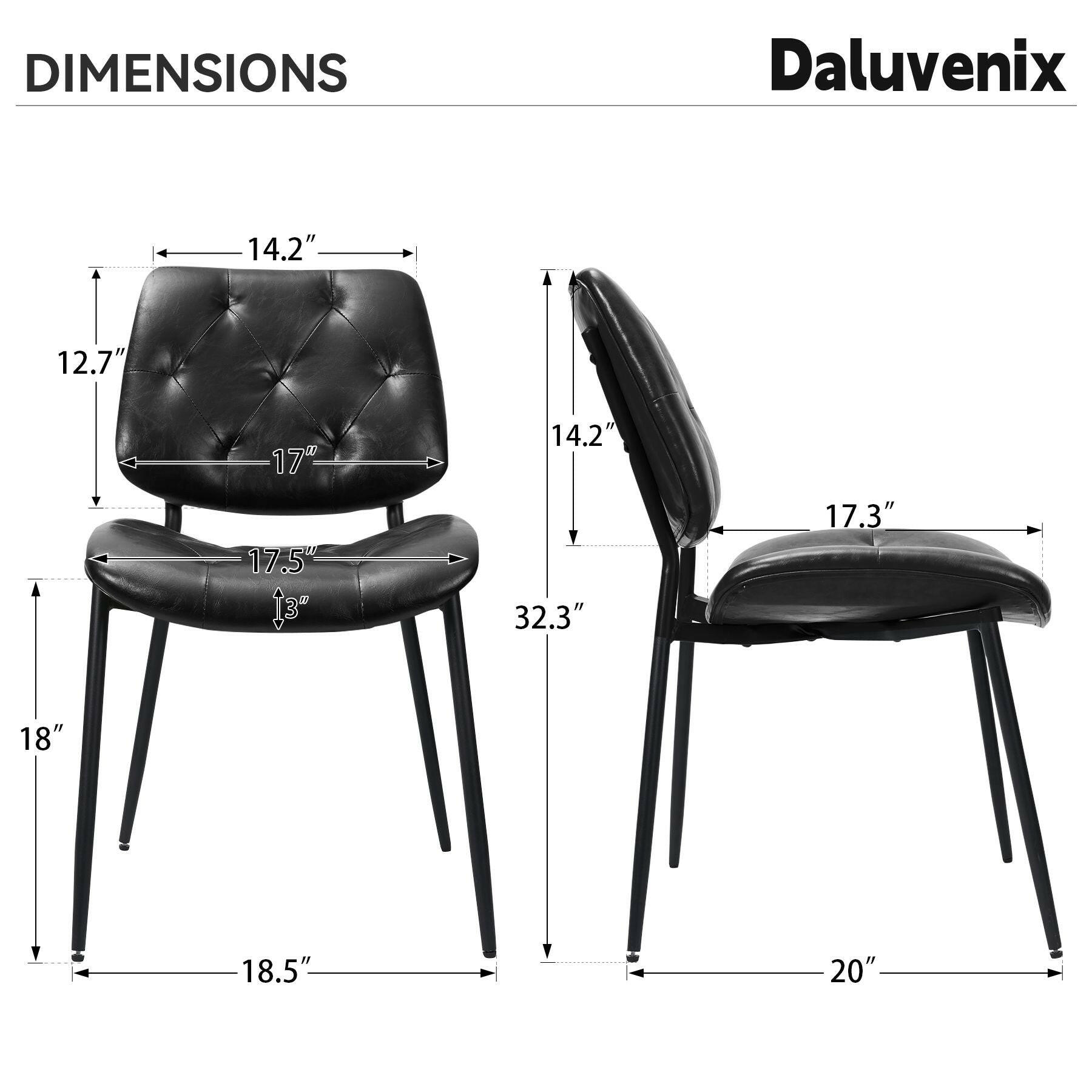 Modern Faux Leather Dining Chair - Ergonomic Design - GoTypical
