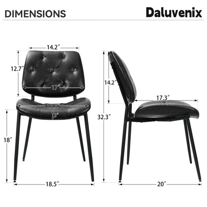 Modern Faux Leather Dining Chair - Ergonomic Design - GoTypical