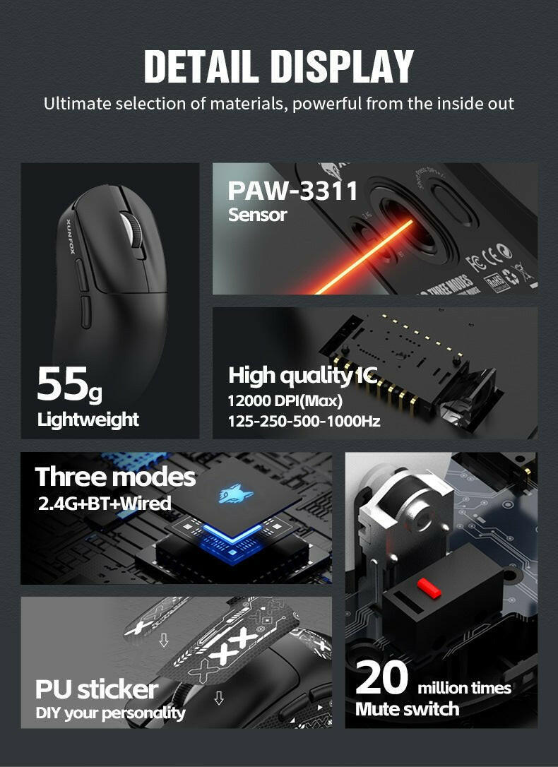 . Bluetooth Wireless Lightweight Gaming Mouse – USB Laptop Mouse - GoTypical