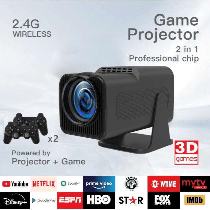 . 32GB 4K Portable Wireless Android Projector – Full HD 1080P - GoTypical