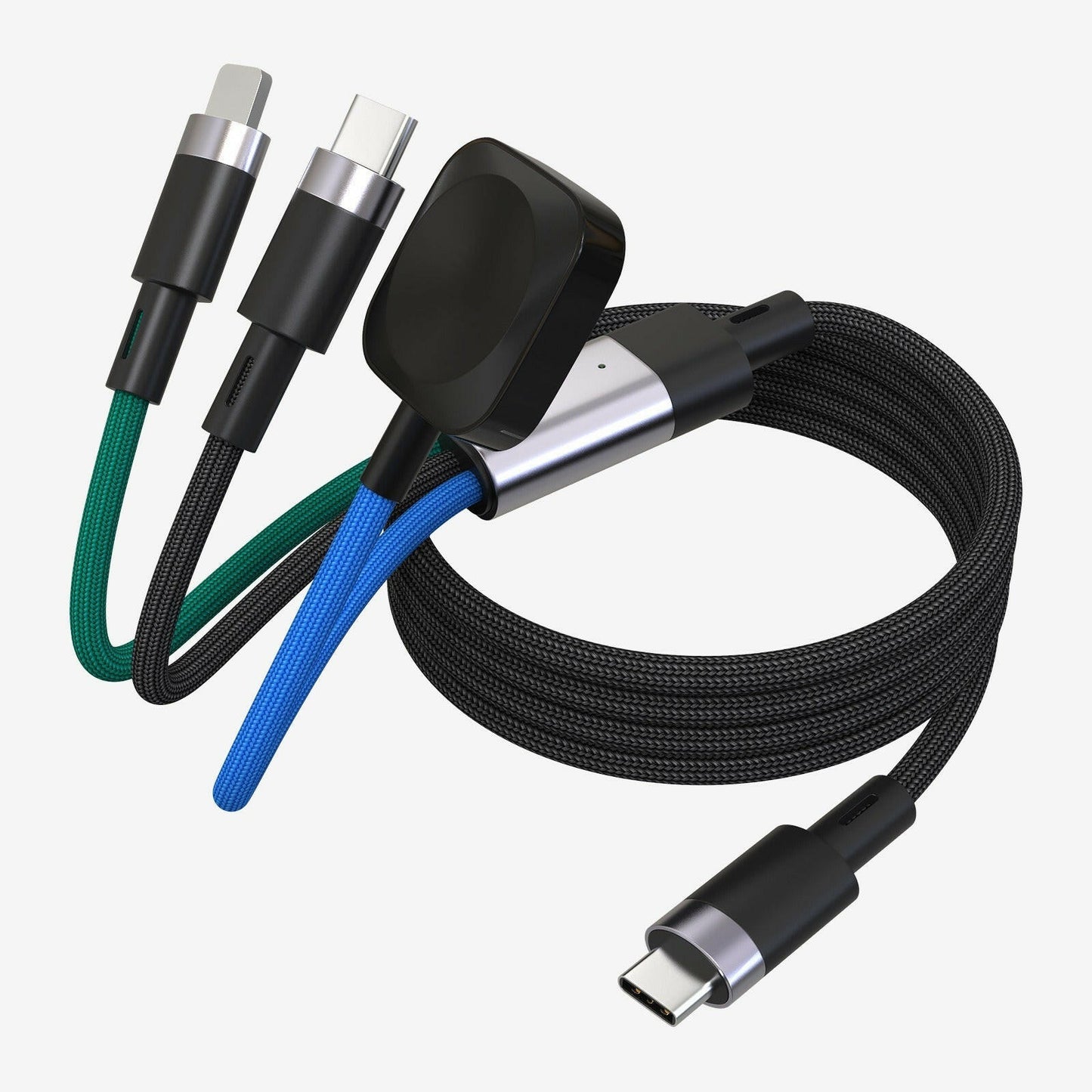 . 60W Multi Head Fast Charging Data Cable – Woven Material - GoTypical