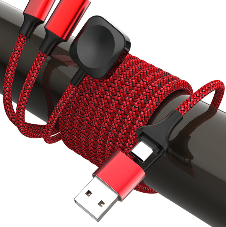 . 60W Multi Head Fast Charging Data Cable – Woven Material - GoTypical