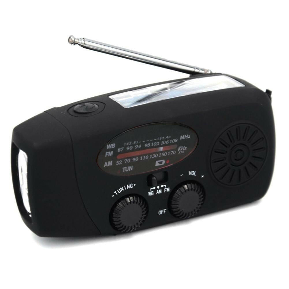 Emergency Weather Radio – Solar Crank Dynamo with LED Flashlight - GoTypical