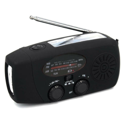 Emergency Weather Radio – Solar Crank Dynamo with LED Flashlight - GoTypical