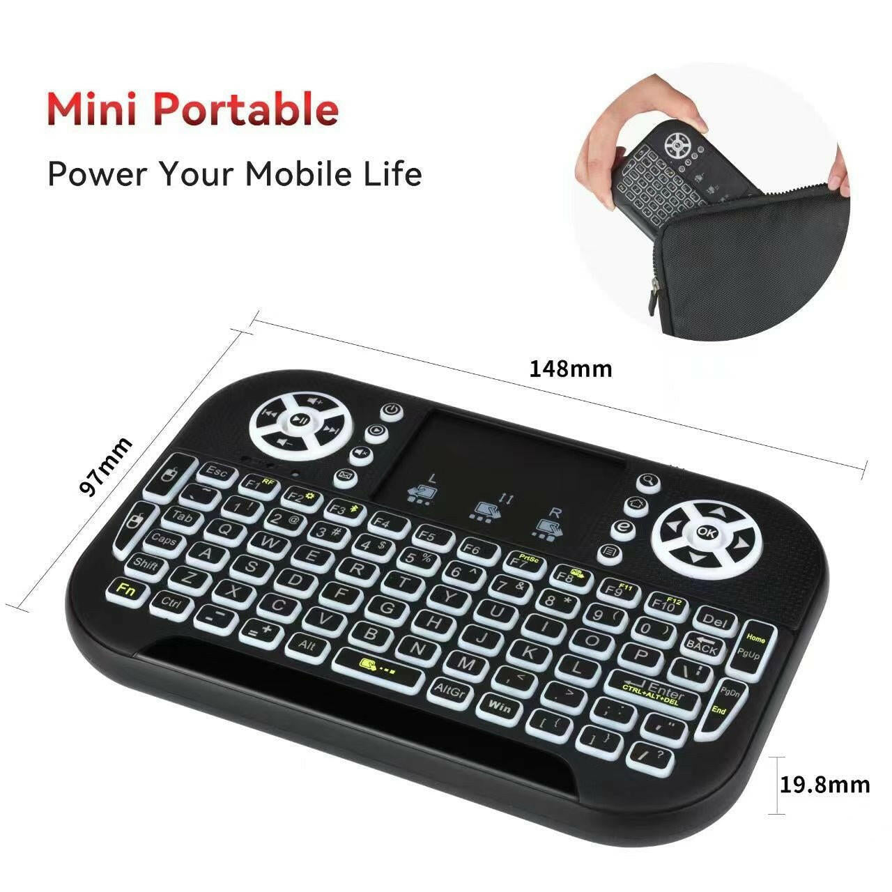 . N8 Air Mini Flying Mouse Keyboard – RGB Backlit Portable - GoTypical