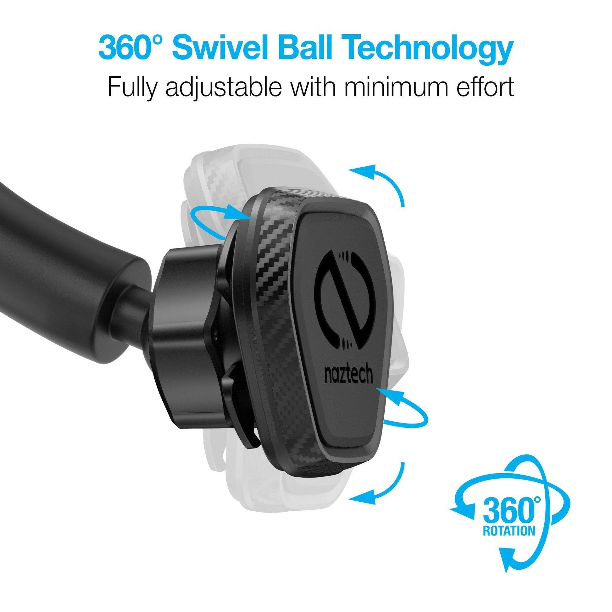 Naztech MagBuddy Elite Magnetic Windshield Mount – Carbon Fiber Finish - GoTypical