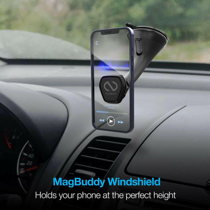 Naztech MagBuddy Elite Magnetic Windshield Mount – Carbon Fiber Finish - GoTypical