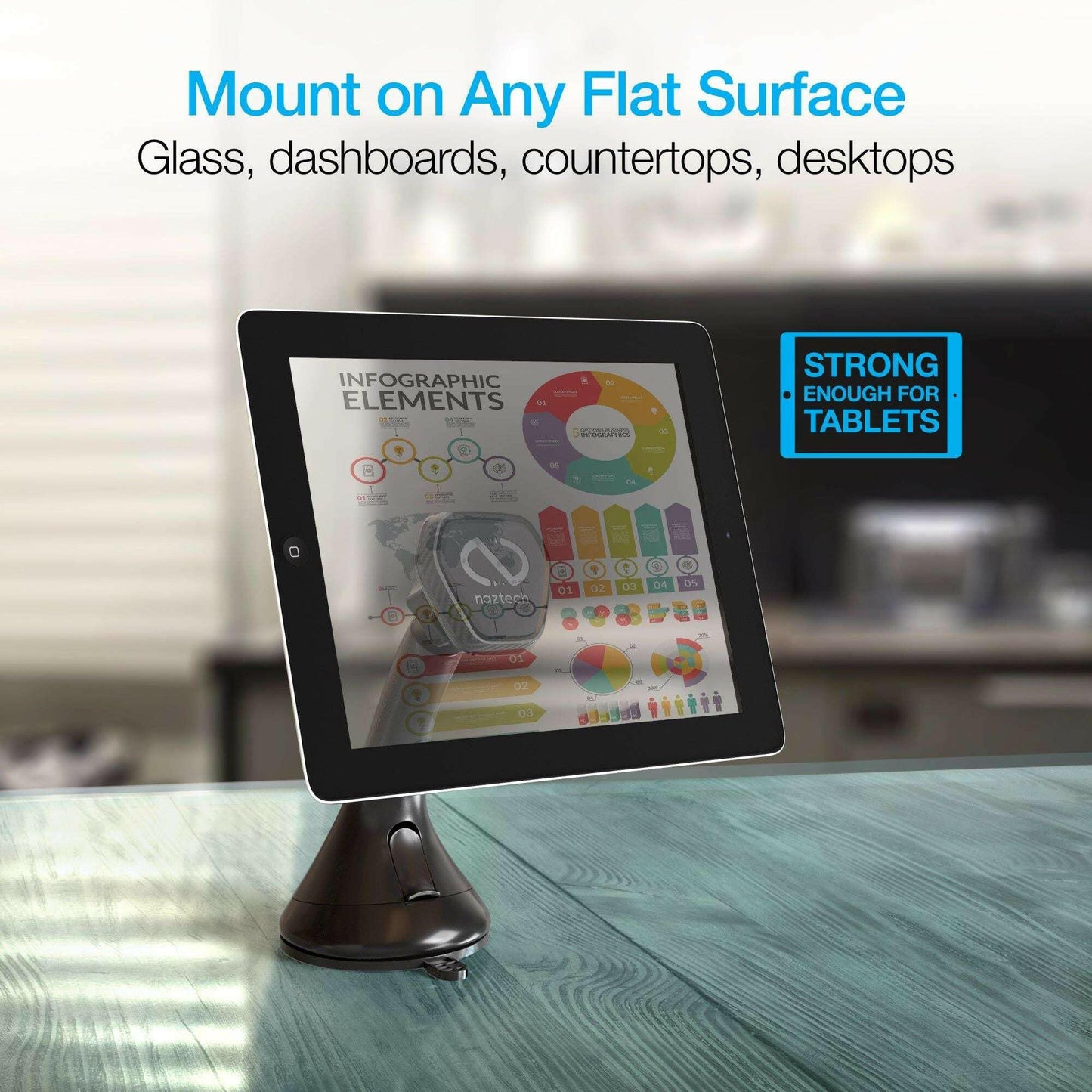 Naztech MagBuddy Elite Magnetic Windshield Mount – Carbon Fiber Finish - GoTypical