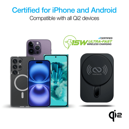 Naztech MagLock CAR 15W Magnetic Wireless Fast Charging Vent Mount – Qi2 - GoTypical