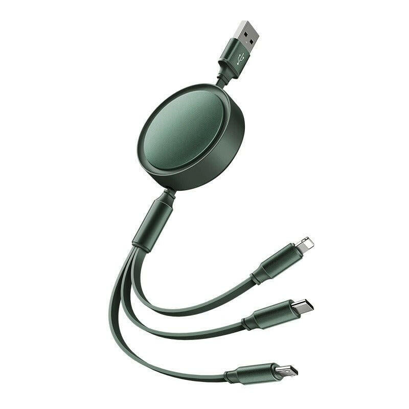 . 3-in-1 Fast Charging Data Cable – Neutral Color Extension - GoTypical