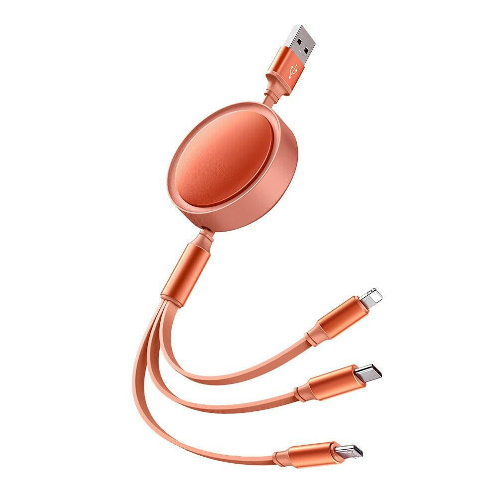 . 3-in-1 Fast Charging Data Cable – Neutral Color Extension - GoTypical