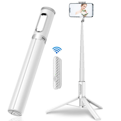 New 150cm Long Selfie Stick Tripod Carbon Fiber Plastic Detachable Remote Control AB202 Max Phone Compatibility Rotatable - GoTypical