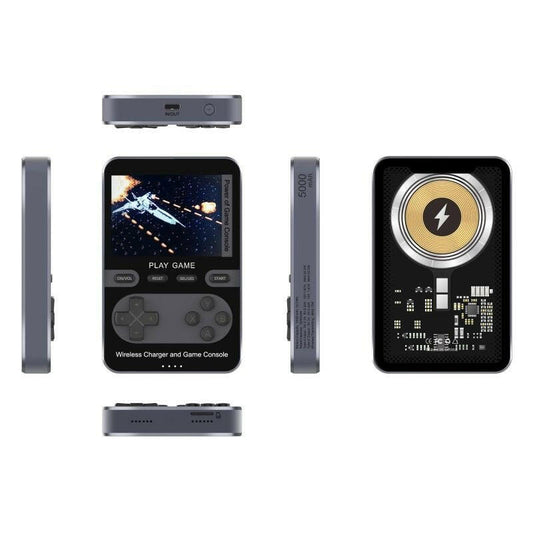 . Wireless Power Bank 5000mAh – Fast Charger with 500 Built-in Games (Black) - GoTypical