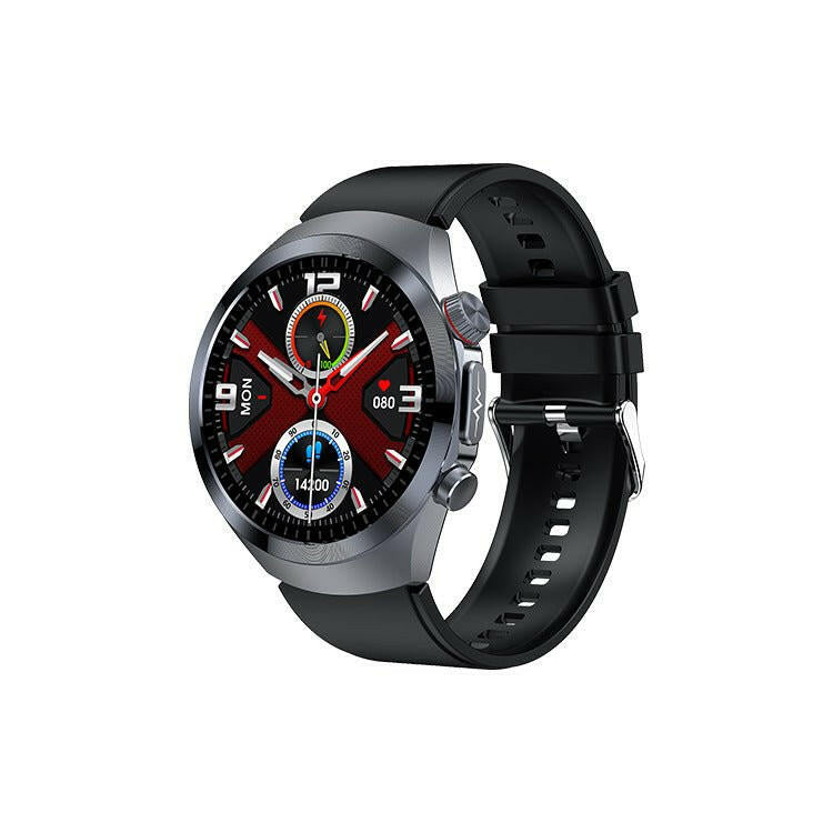 . ET486 Smart Watch – ECG Monitor with AMOLED HD Display & Blue Silicone Band - GoTypical