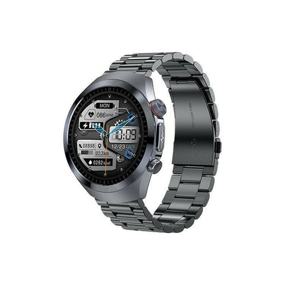 . ET486 Smart Watch – ECG Monitor with AMOLED HD Display & Blue Silicone Band - GoTypical