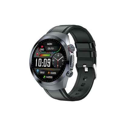 . ET486 Smart Watch – ECG Monitor with AMOLED HD Display & Blue Silicone Band - GoTypical