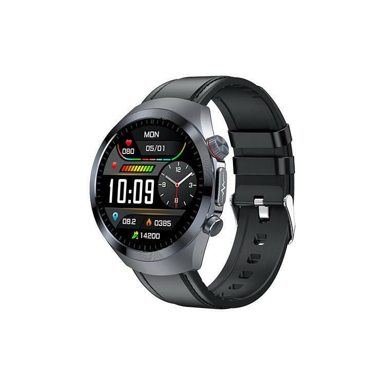 . ET486 Smart Watch – ECG Monitor with AMOLED HD Display & Blue Silicone Band - GoTypical