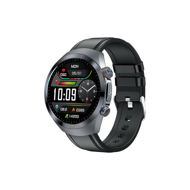 . ET486 Smart Watch – ECG Monitor with AMOLED HD Display & Blue Silicone Band - GoTypical