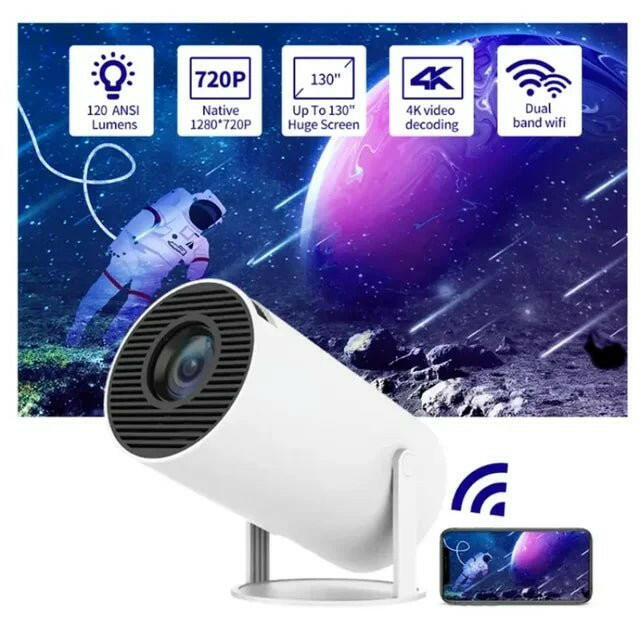 . HY300 Smart Portable Projector – Android 11, 4K Video - GoTypical
