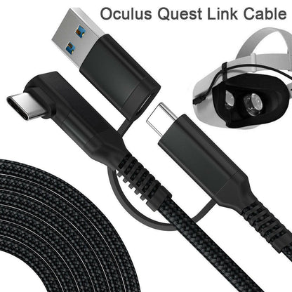 Oculus Quest2 Link Cable – Bend-Resistant VR Gaming Cable 16ft USB-C - GoTypical