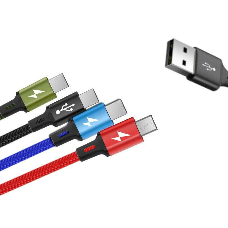 . 4-in-1 Fast Charging Cable – Nylon Braided Aluminum Alloy - GoTypical